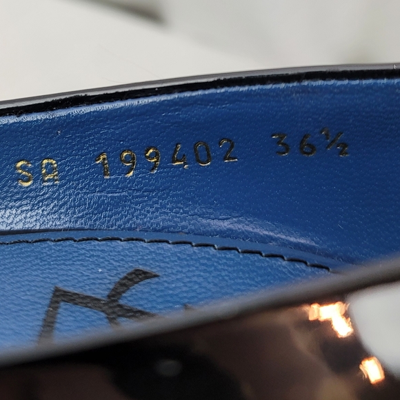 Yves Saint Laurent Black Patent Stiletto Heels Pumps Size 36.5 - Picture 8 of 10